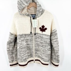 Arc Fair Trade 100% Wool Maple Cabin Cardigan Jacket